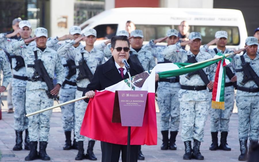 Autoridades de Hidalgo y del Gobierno de México, Conmemoran el Día de la Bandera