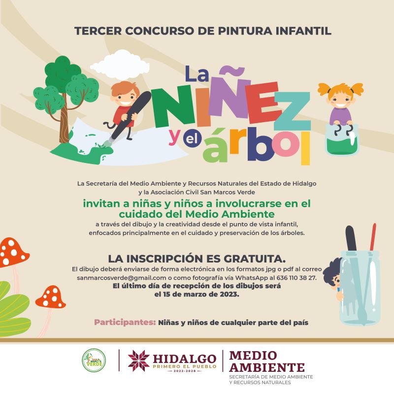 Invitan Semarnath y San Marcos Verde AC a Participar en Concurso De Dibujo Infantil