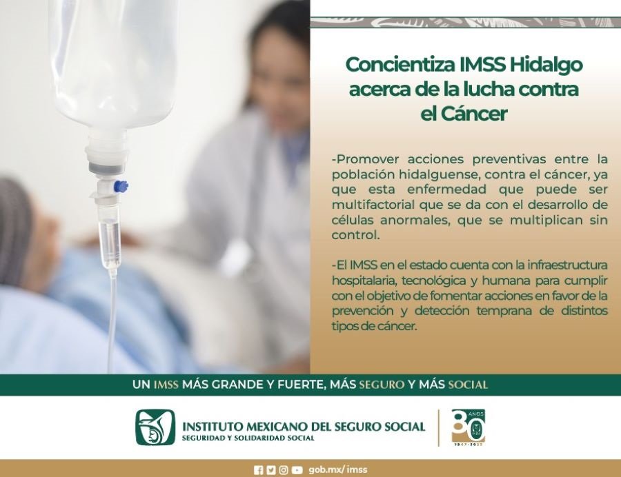 Concientiza IMSS Hidalgo Acerca de la Lucha Contra el Cáncer