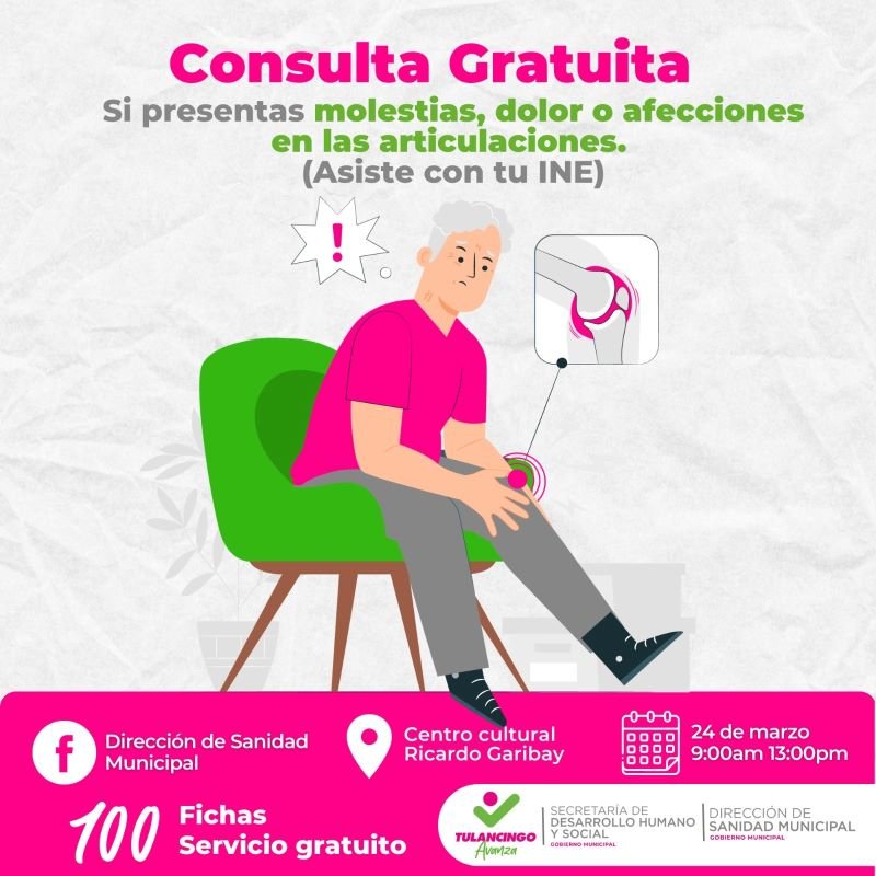 En Puerta Primera Campaña de Diagnóstico Sobre Afecciones en Articulaciones, en Tulancingo