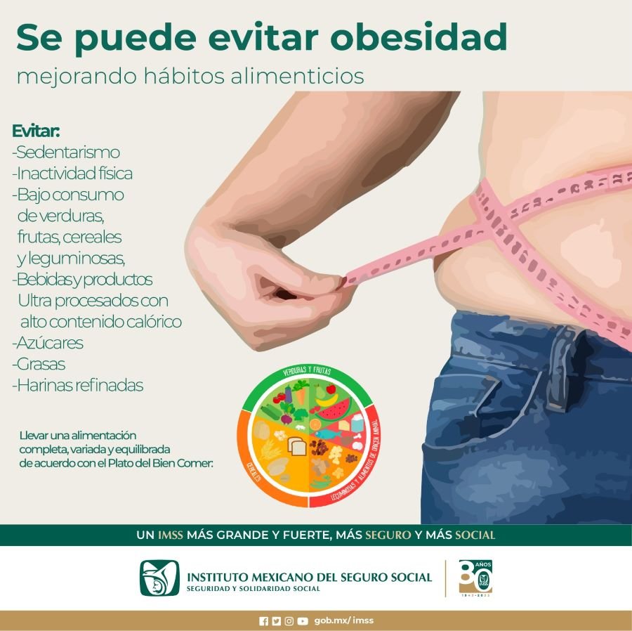 Recomienda IMSS Hidalgo Mejorar Hábitos Alimenticios Para Evitar Obesidad
