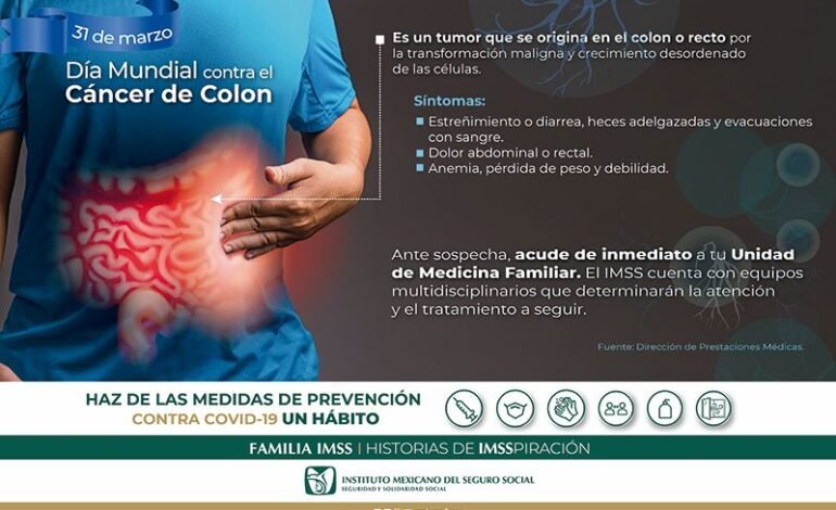 Busca IMSS Hidalgo Generar Conciencia Sobre Cáncer De Colon Y Recto