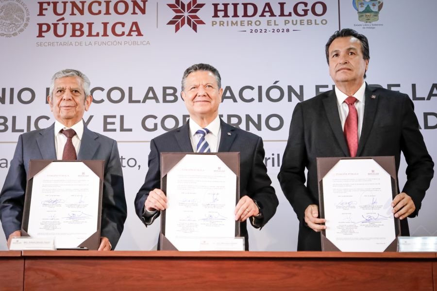 Gobierno del Estado de Hidalgo y SFP Firman Convenio Para Fortalecer el Desempeño Institucional