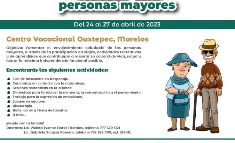 Promueve IMSS Hidalgo Envejecimiento Saludable, a Través del Turismo