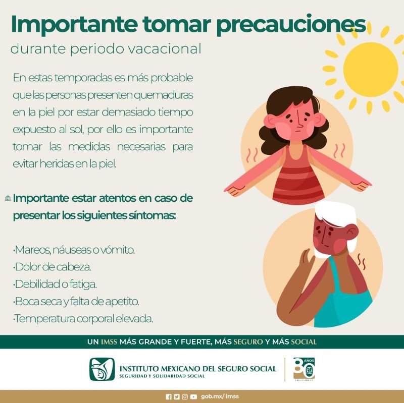 Recomienda IMSS Hidalgo tomar precauciones en periodo vacacional