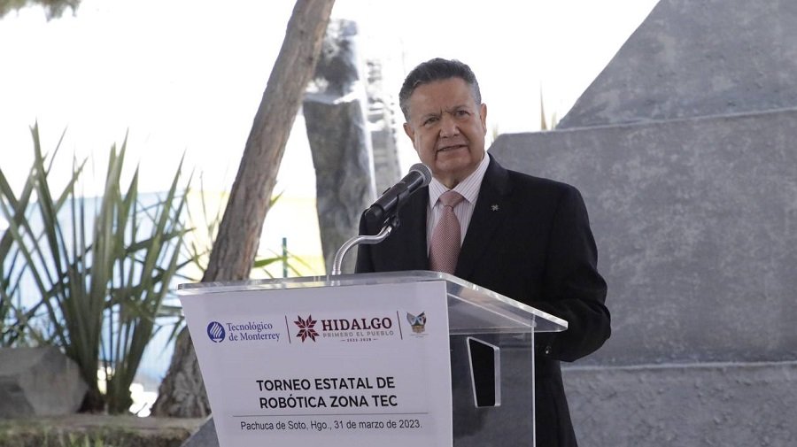 Julio Menchaca Salazar, Octavio Díaz Barriga y Jesús Salvador del Tec de Monterrey campus Hidalgo Inauguro “Robótica Zona Tec 2023”
