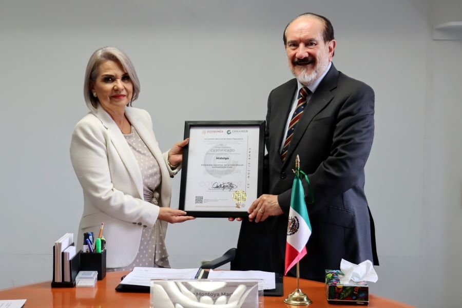 Hidalgo Recibió de la CONAMER, Certificado del Programa Nacional de Juicios Orales Mercantiles,