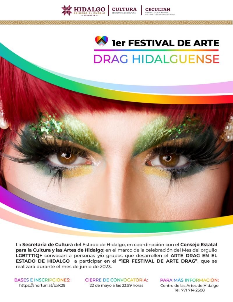 Convoca Secretaría de Cultura al Primer Festival de Arte Drag Hidalguense