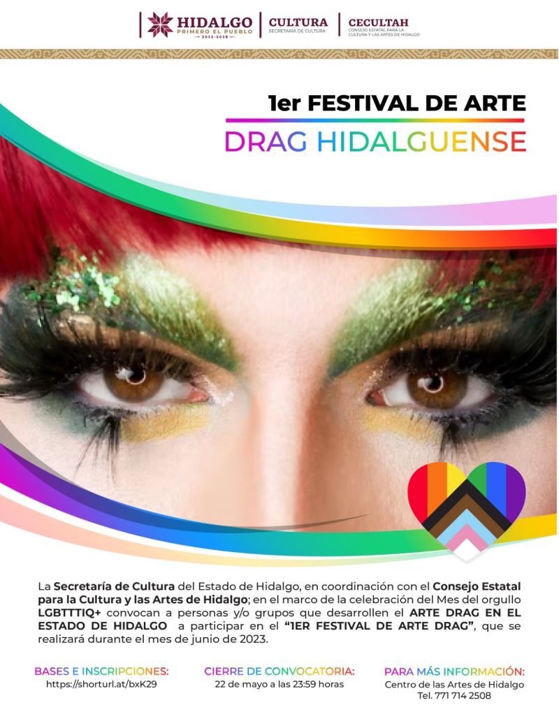 Convoca Secretaría de Cultura al Primer Festival de Arte Drag Hidalguense
