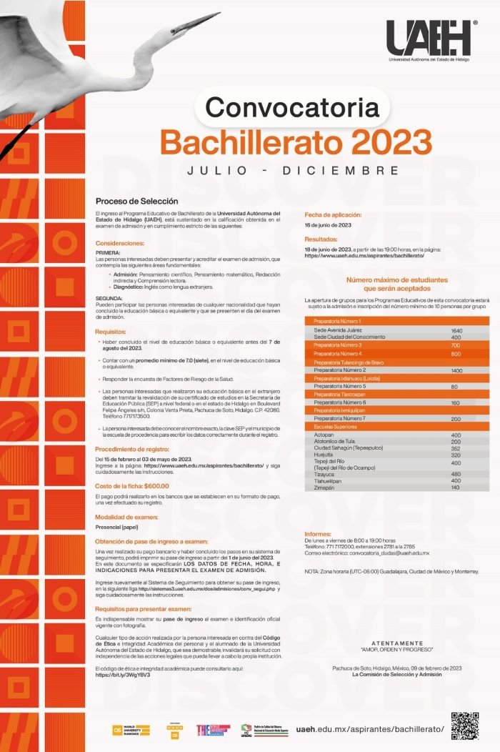 Este Miércoles Cierra Convocatoria de Ingreso a la UAEH