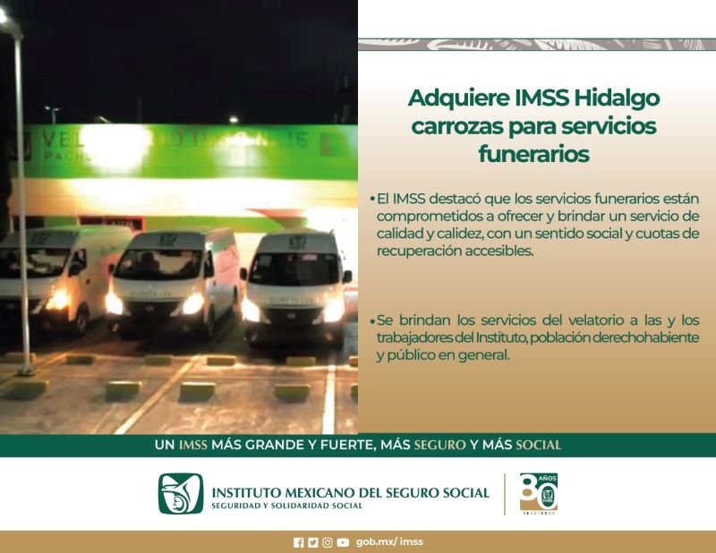 Fortalece  IMSS  Hidalgo su Parque Vehicular de Carrozas Para Servicios Funerarios