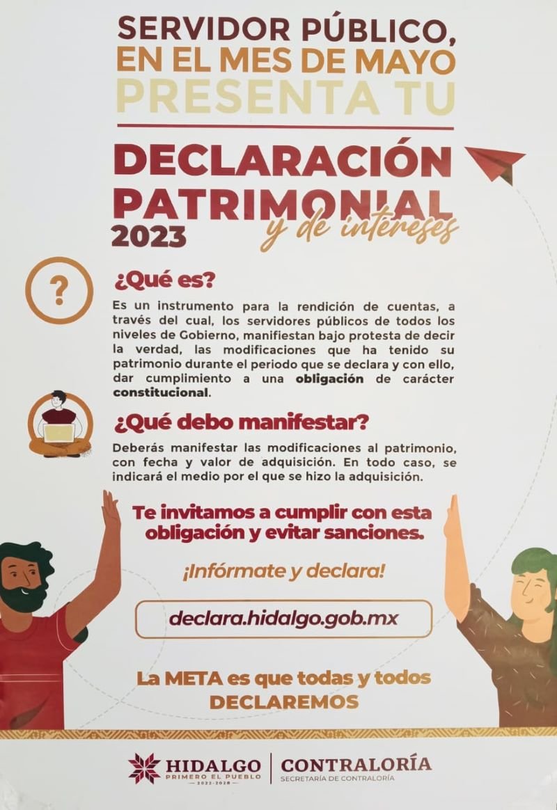 Mil 500  Servidores  Públicos Del Gobierno Municipal De Tulancingo, Presentarán Declaración Patrimonial Anual En Mayo