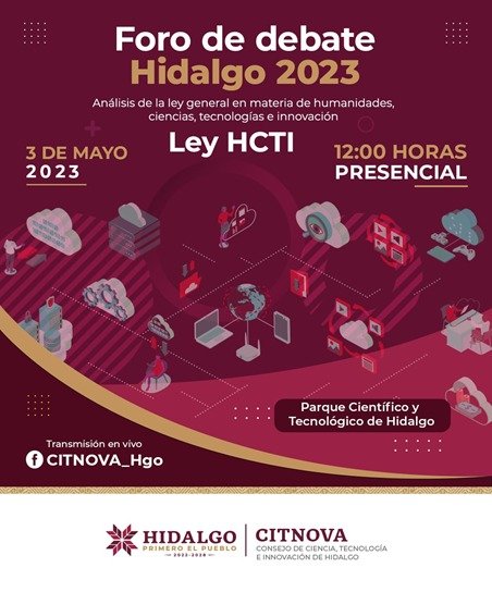 Se realizará Foro de Debate  Sobre Ley General en Materia de Humanidades, Ciencias, Tecnologías e Innovación (Ley HCTI),