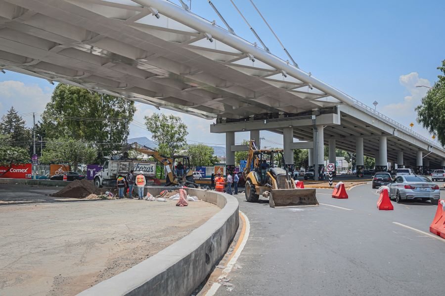 Instalan Retornos Temporales en la Glorieta Miguel Hidalgo de Pachuca