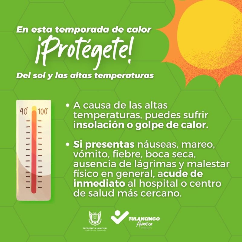 Continuarán Las Altas Temperaturas en El Valle de Tulancingo