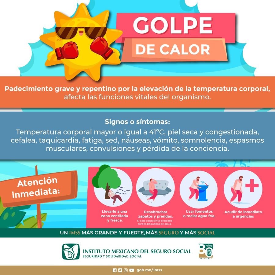 Exhorta IMSS Hidalgo a Extremar Precauciones Ante Golpes De Calor