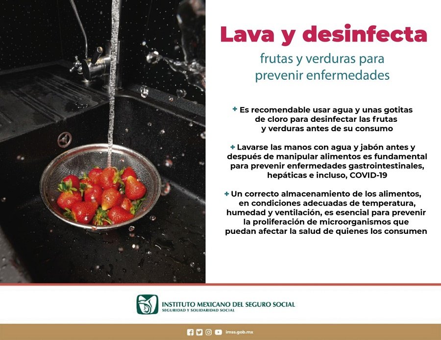 Llama IMSS Hidalgo a realizar prácticas alimentarias seguras para evitar enfermedades