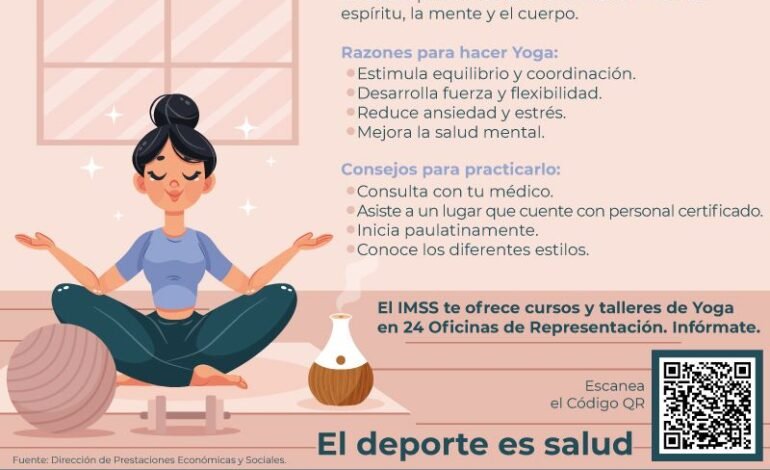 Promociona IMSS Hidalgo Yoga para autocuidado de la salud