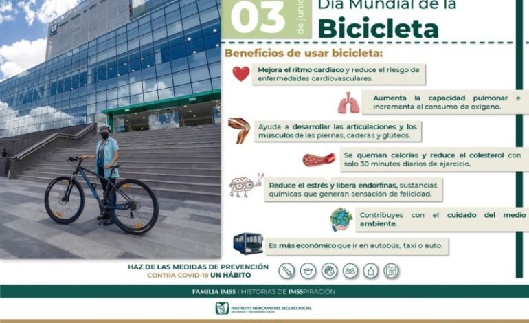 Promueve IMSS Hidalgo Uso de Bicicleta en Beneficios de la Salud y Del Medio Ambiente