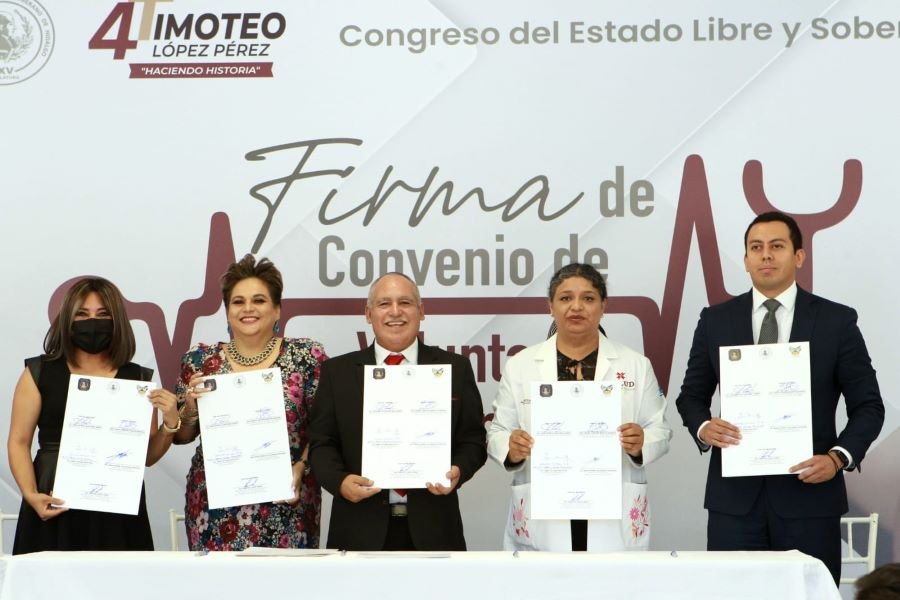 Firman convenio sobre Voluntad Anticipada en el Congreso de Hidalgo