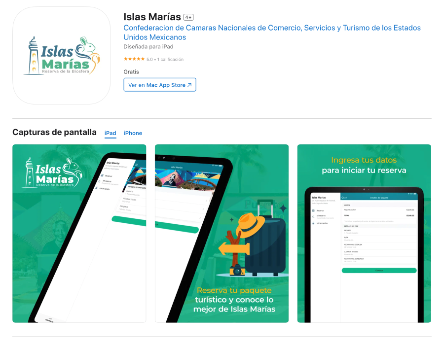 CONCANACO Renueva Visión Turística de Islas Marías con app