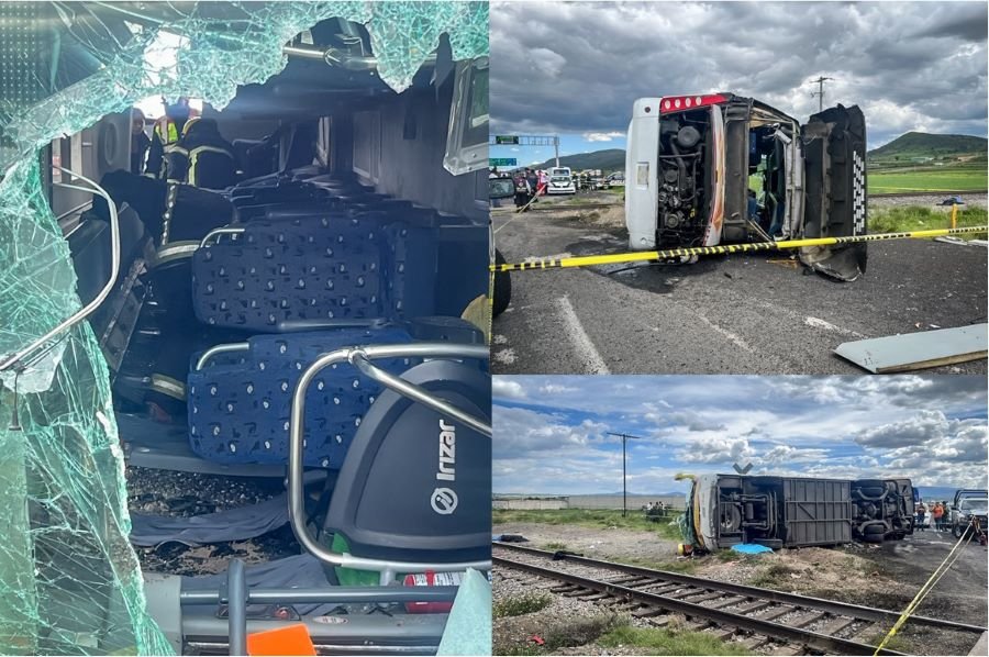 Transporte Público de la Línea “Texcoco” Trato de Ganarle el Paso al Tren, Saldo: Tres Muertos  y 17 Lesionados