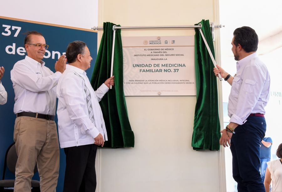 Tras las inundaciones del Río Tula en septiembre de 2021, el IMSS Inaugura la UMF No. 37, en Tlaxcoapan
