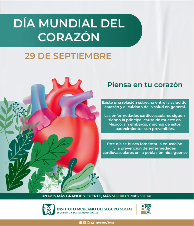 Emitió IMSS Hidalgo recomendaciones para mantener un corazón saludable