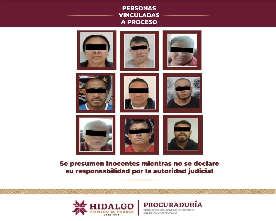 Vinculan a Proceso a Nueve Personas Por Ultrajes a la Autoridad, Robo Calificado y Daño en la Propiedad, en Zacualtipán de Ángeles