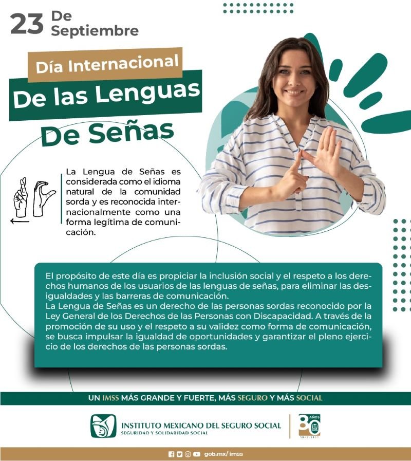 Promueve IMSS Hidalgo Inclusión en Día Internacional de las Lengua de Señas