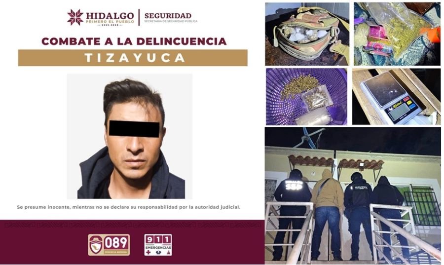 Desmantela SSPH Punto de Venta de Narcóticos en Tizayuca