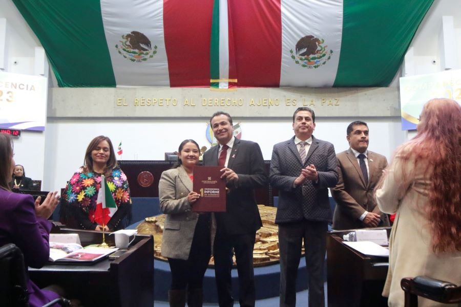 Las y los integrantes de la LXV Legislatura de Hidalgo escuchan los logros y compromisos en la lucha contra la corrupción de la Contraloría estatal