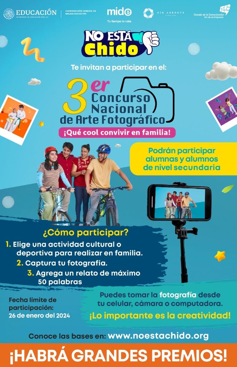 Participa en el 3er. Concurso Nacional de Arte Fotográfico ¡Qué cool convivir en familia!
