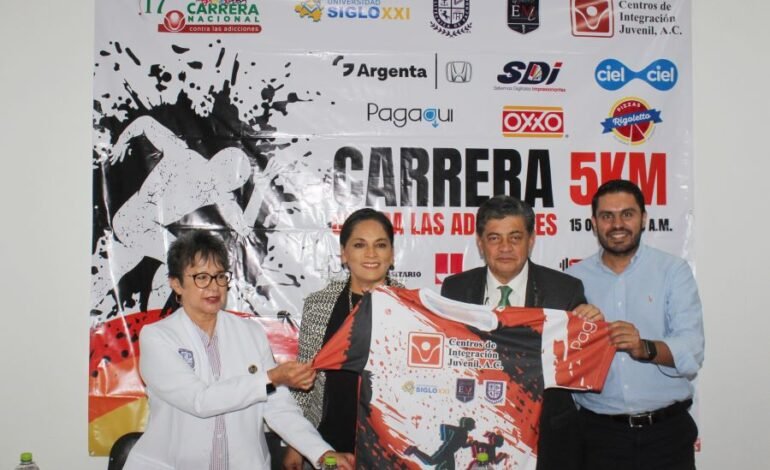 Presentan La Décimo Séptima Edición de La Carrera Contra Las Adicciones en Hidalgo