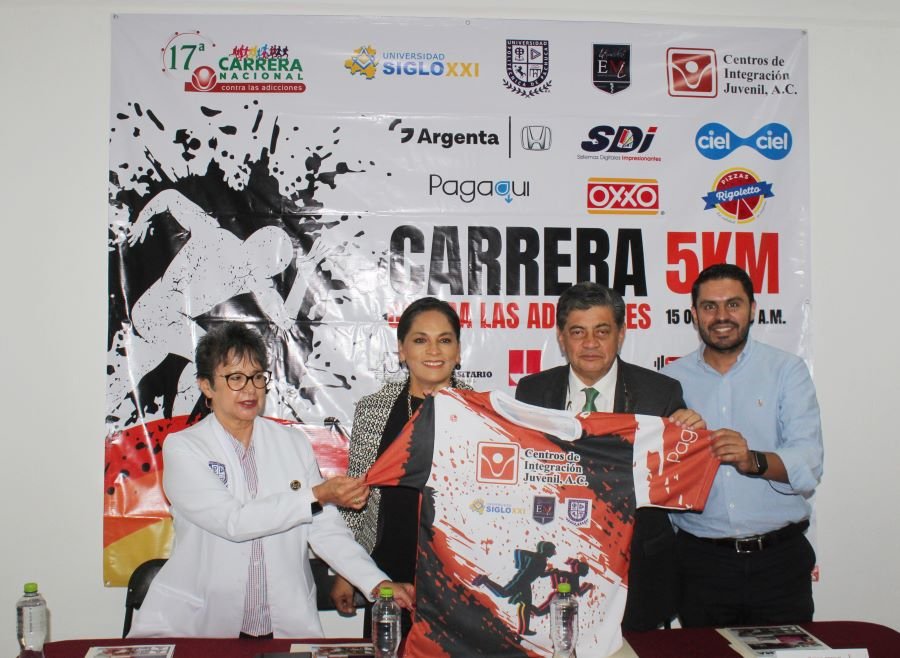 Presentan La Décimo Séptima Edición de La Carrera Contra Las Adicciones en Hidalgo