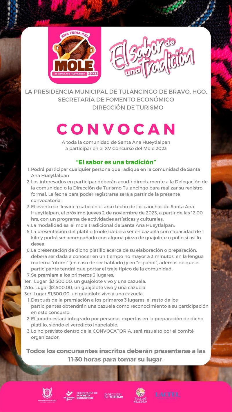 Todo Listo Para La Novena Feria de La Mole “El Sabor de Una Tradición”