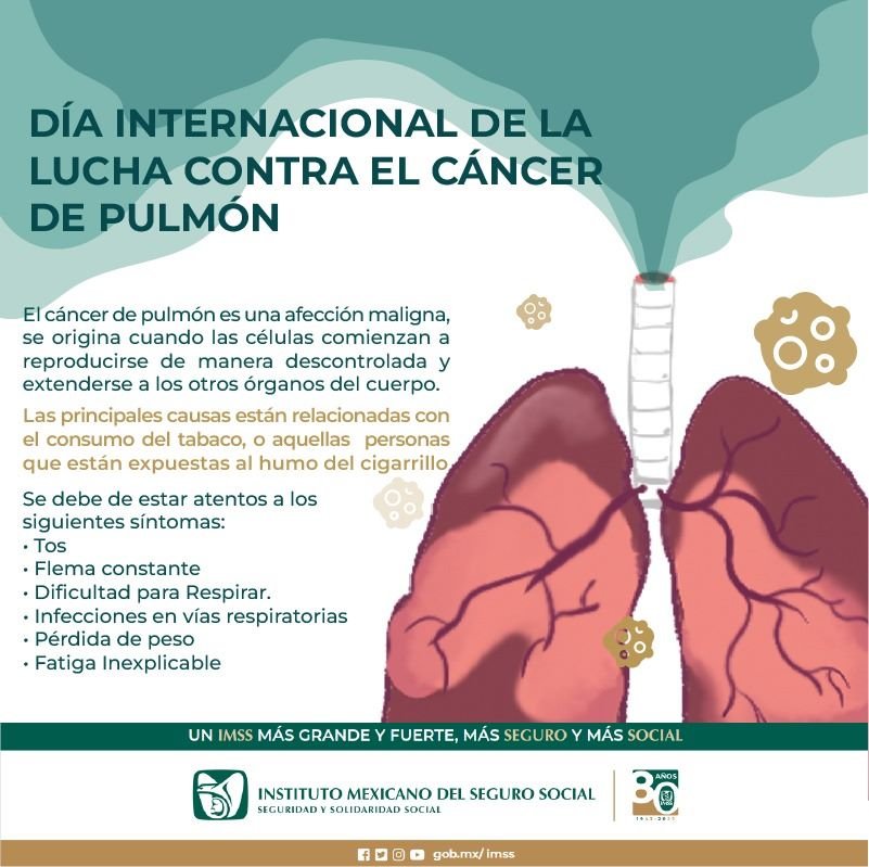 Advierte IMSS Hidalgo Sobre Tabaquismo Como Factor de Riesgo de Desarrollar Cáncer de Pulmón