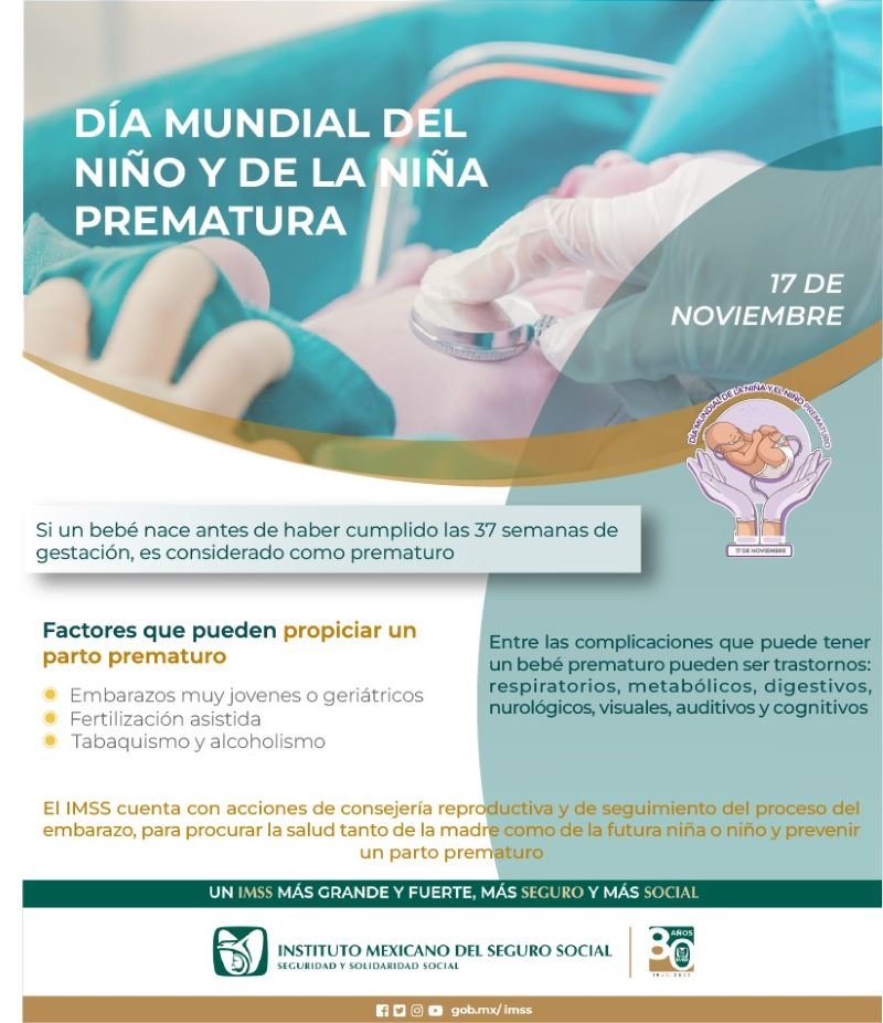 Brinda IMSS Hidalgo Atención Especializada en Pediatría y Neonatología en Conmemoración del Día Mundial del Prematuro