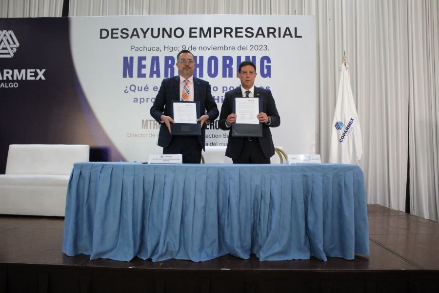 Coparmex firma convenio con Instituto Tecnológico y de Estudios Superiores de Monterrey, Campus Hidalgo