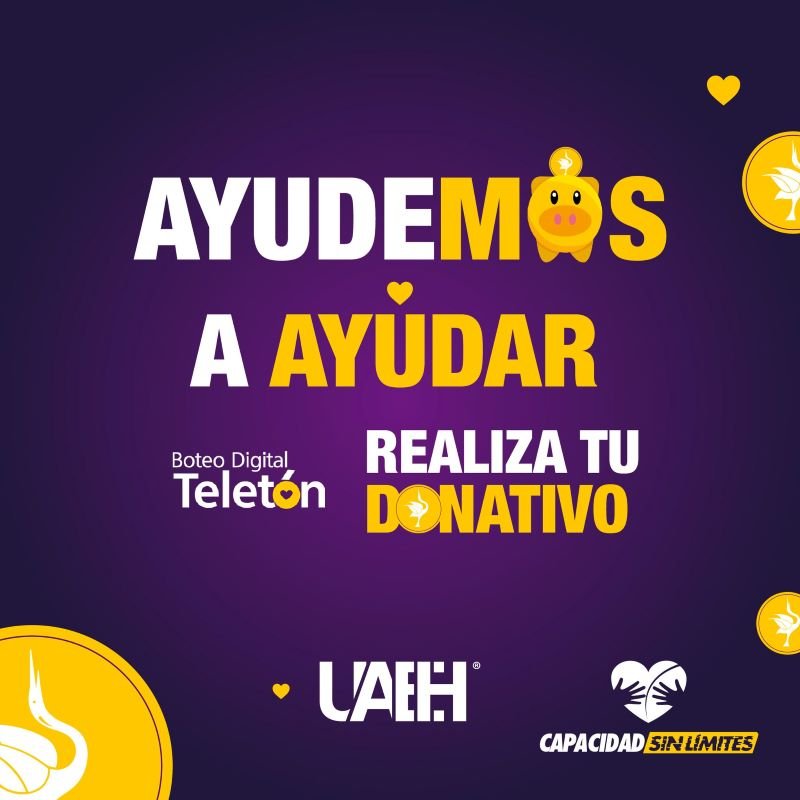 Invita UAEH a Realizar Donaciones a Teletón 2023