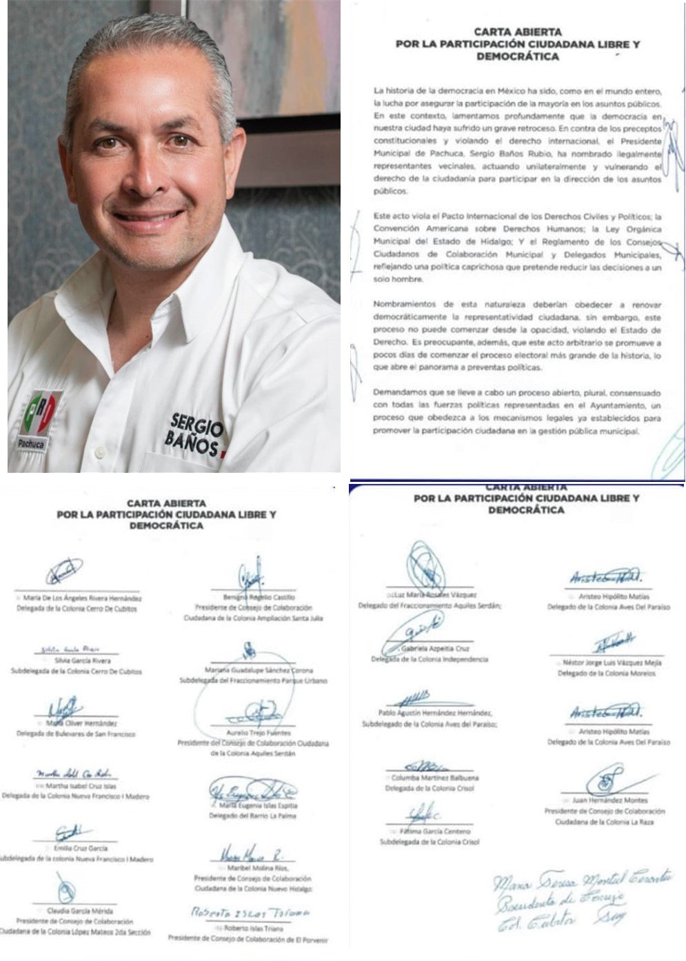 Regidores y Representantes Vecinales Acusan al Edil de Pachuca Sergio Baños de Arbitrario.