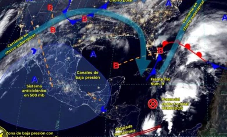 Se Pronostican Lluvias Fuertes Para Regiones de Baja California, Baja California Sur, Chiapas y Oaxaca