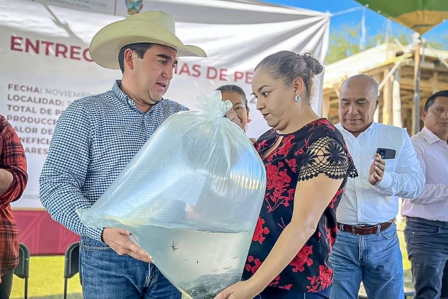 Productoras y Productores de Atlapexco y Villa de Tezontepec Recibieron 514 Paquetes de Aves de Doble Postura, Fertilizante y Equipo Agrícola