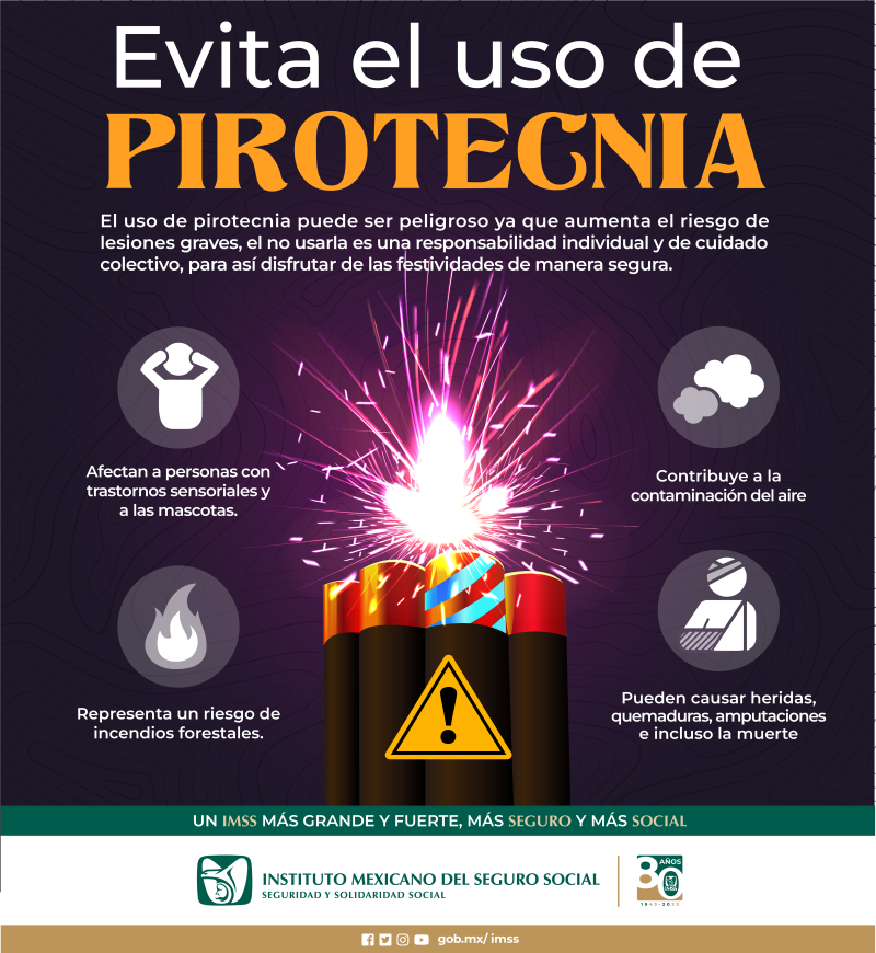 Llama IMSS Hidalgo a Evitar Uso de Pirotecnia