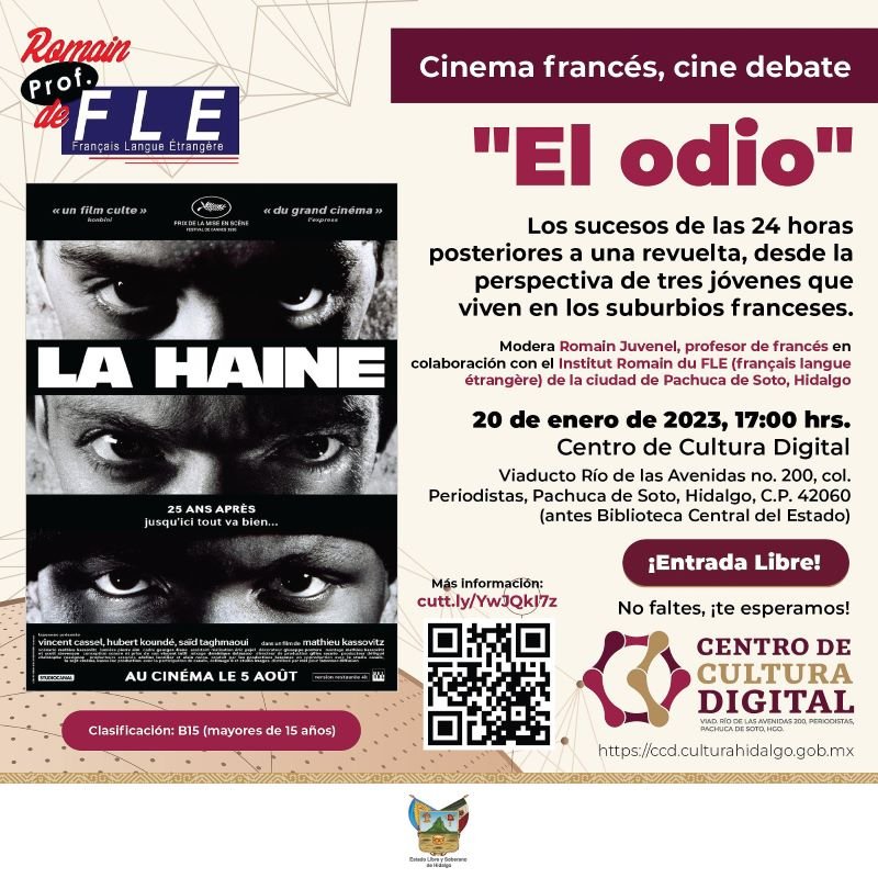 Continúa Ciclo de Cine Francés en Centro de Cultura Digital