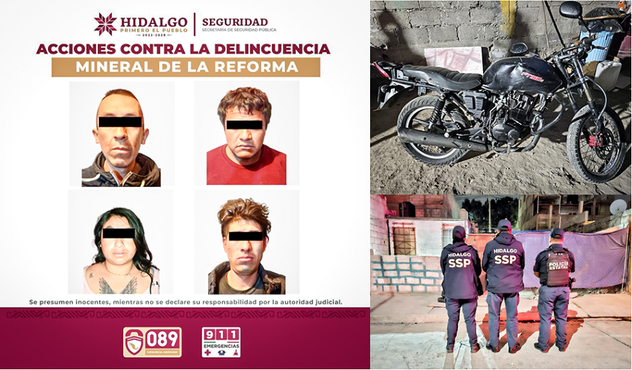 Desmantela la SSPH Centros de Narcomenudeo en Pachuca y Mineral de la Reforma