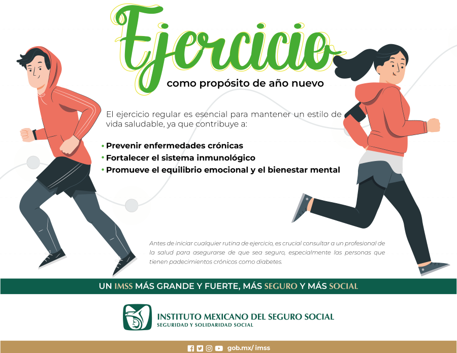 Invita IMSS Hidalgo a realizar ejercicio como propósito de año nuevo