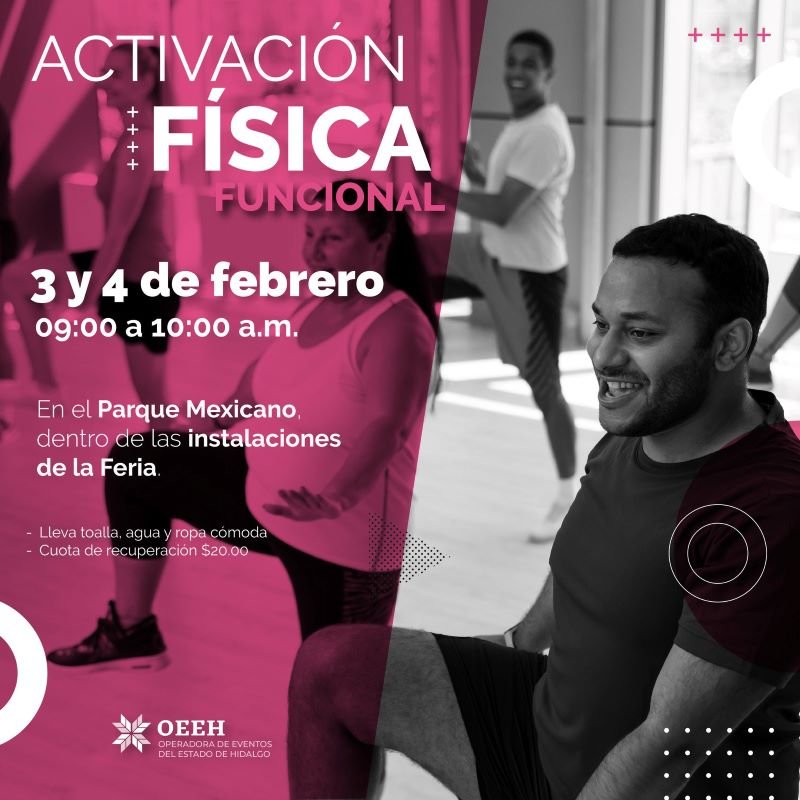 Organiza Operadora de Eventos de Hidalgo Foros de Activación Física Funcional