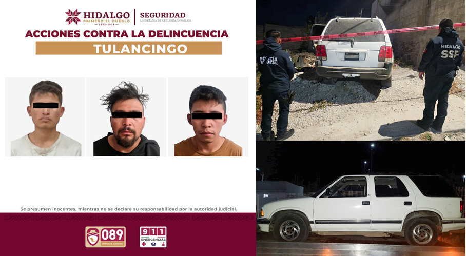 Detiene SSPH a 3 Personas Por Presunta Agresión a Policías de Tulancingo