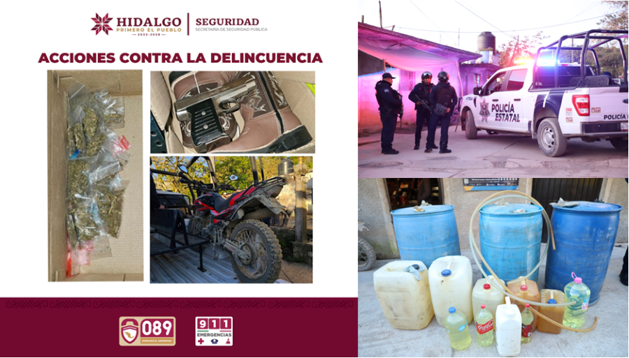 Detiene SSPH a Presuntos Narcomenudistas en La Otomí-Tepehua